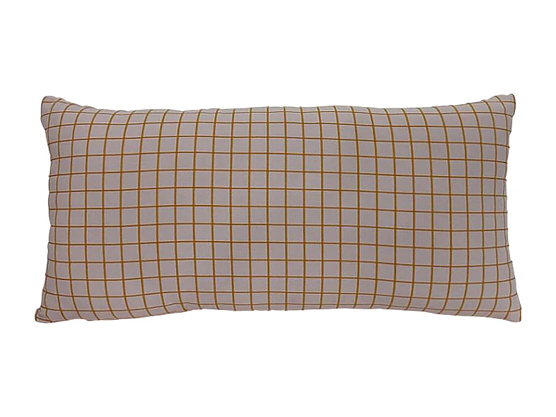 Coussin rectangulaire Cuadro - Rose pâle et orange