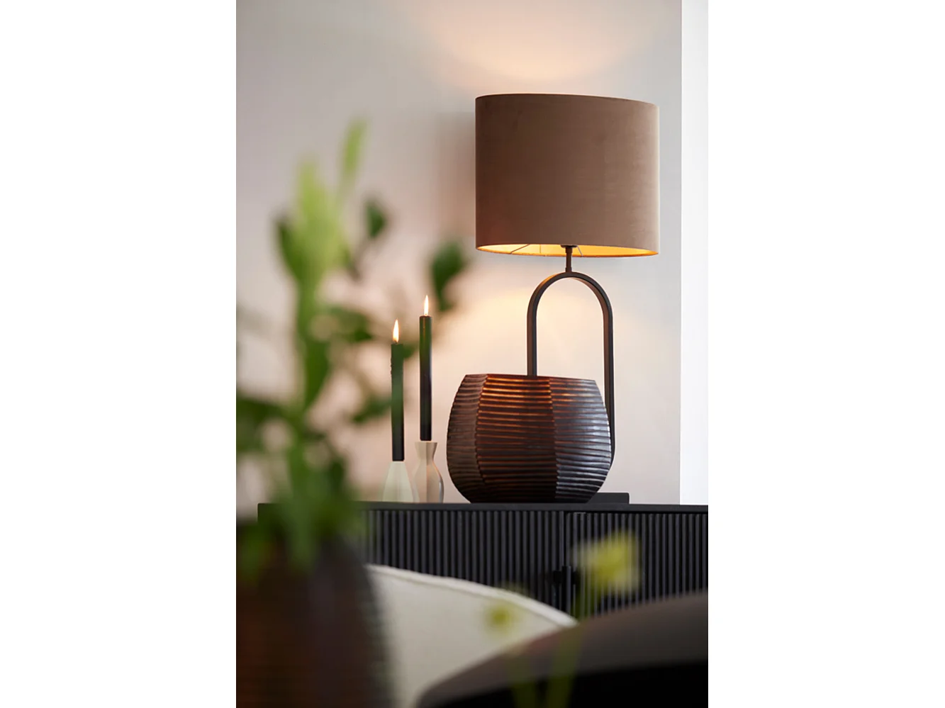Lampvoet JAMIRI - 20x13x55 - Zwart