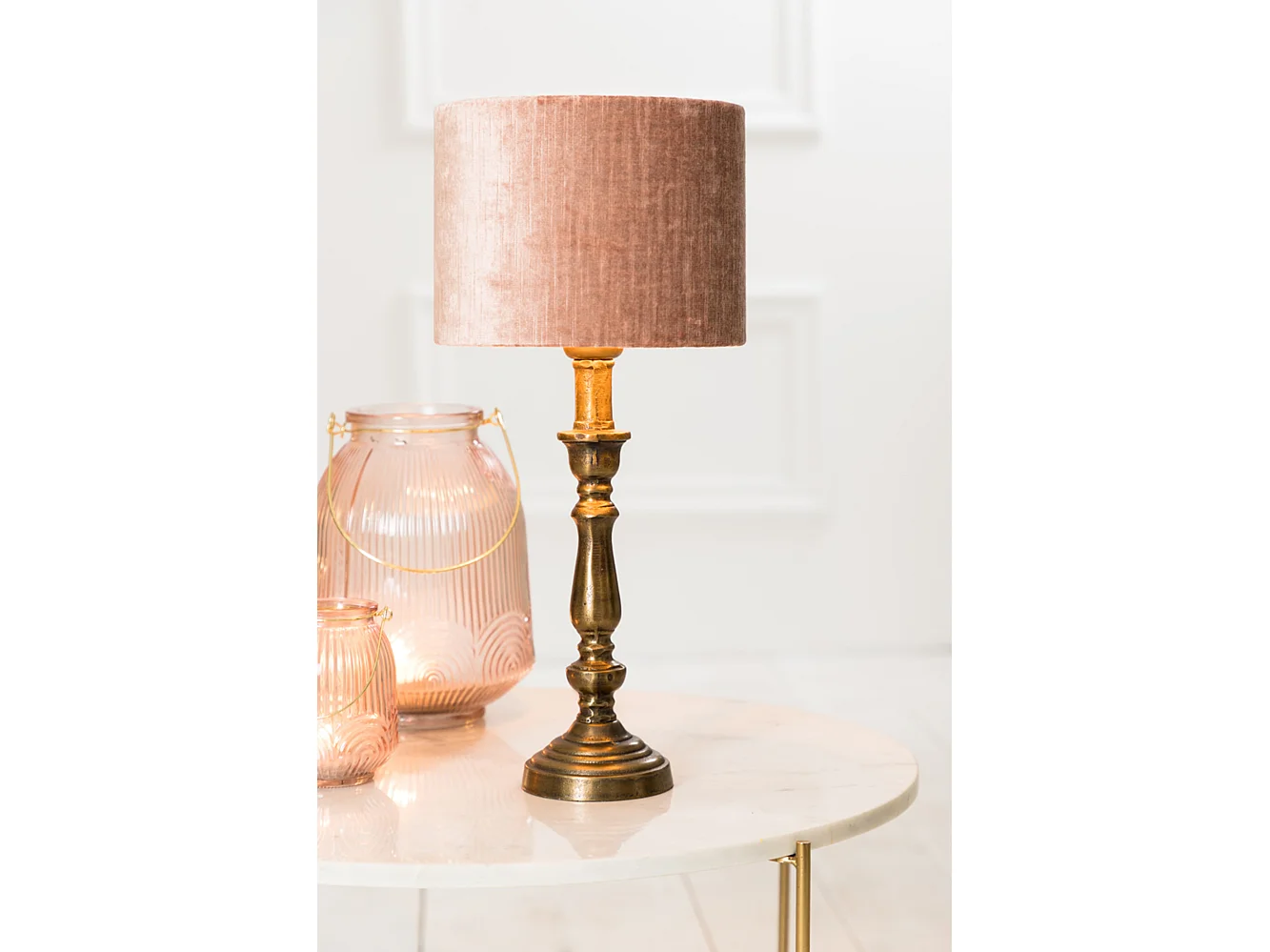 Pied de lampe HELGA - Ø10x29cm - Bronze