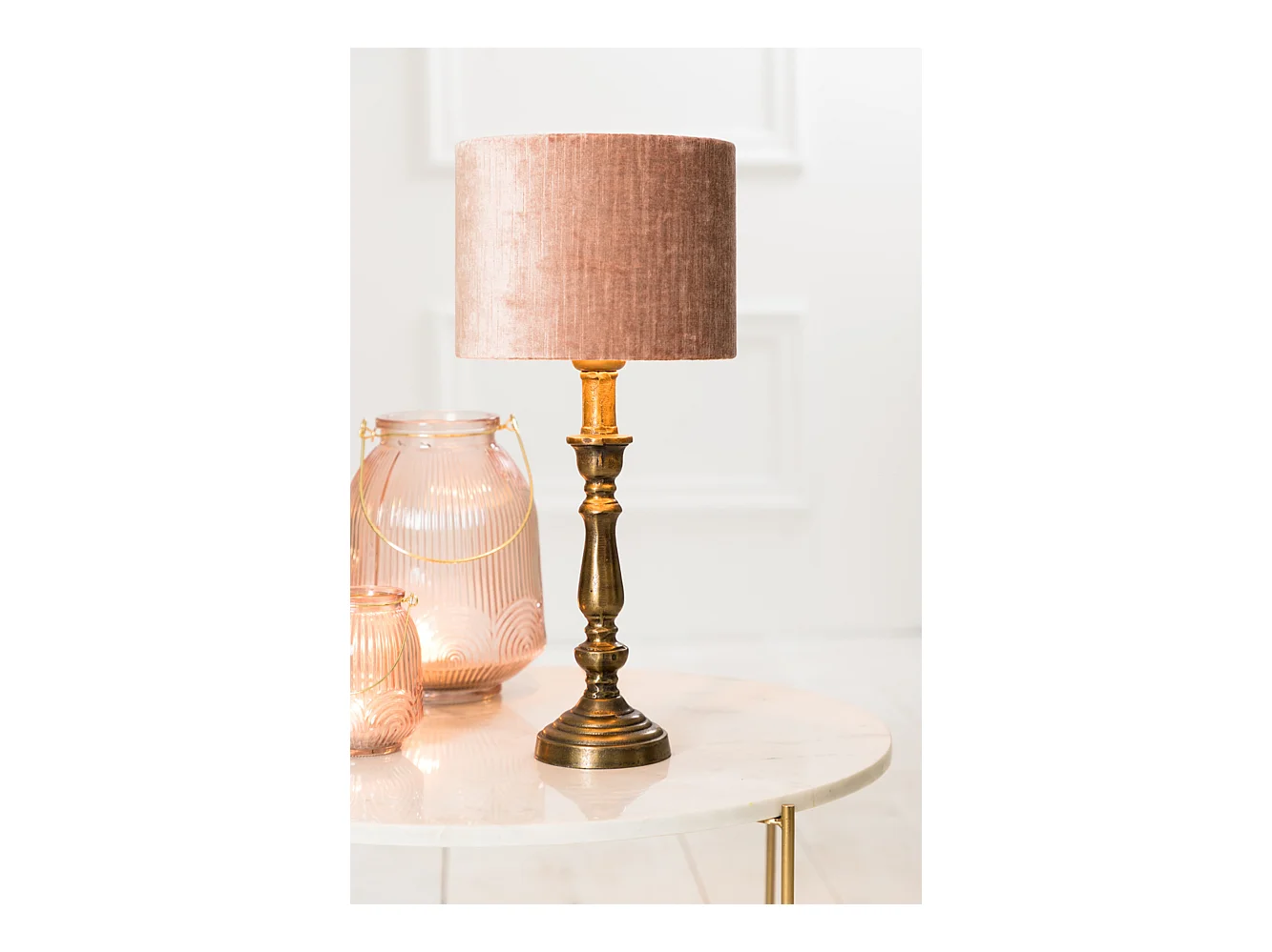 Pied de lampe HELGA - Ø10x29cm - Bronze