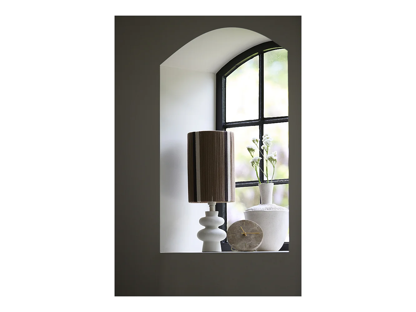 Pied de lampe OLONA - Ø13x20cm - Blanc