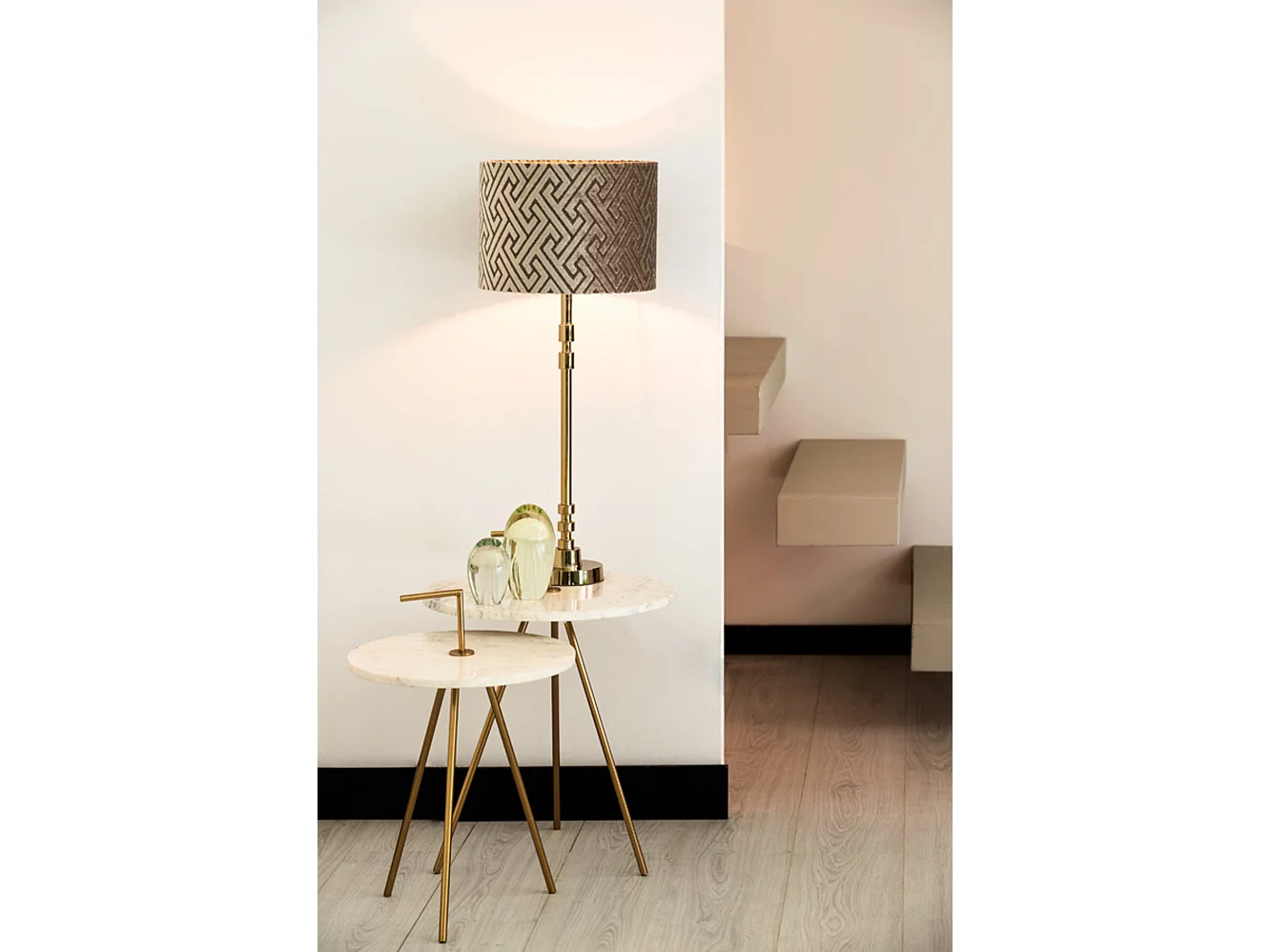 Pied de lampe KALIRO - Ø13x56cm - Doré