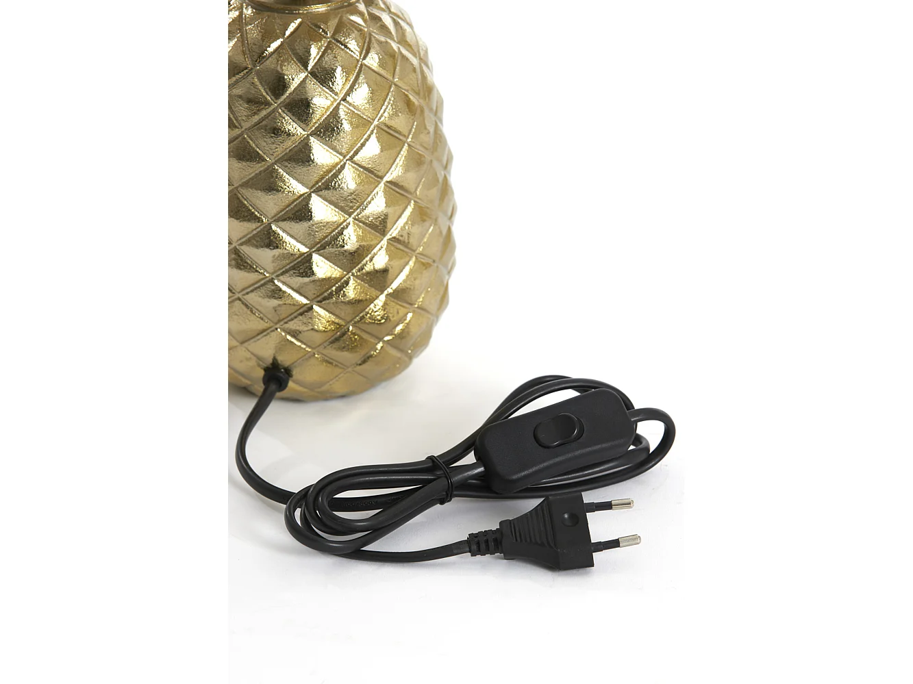 Pied de lampe ANANAS - 20x19x37cm - Doré