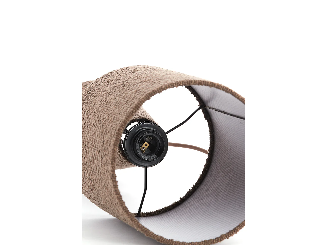 Lampe de table MICKY - Ø20x58cm - Marron