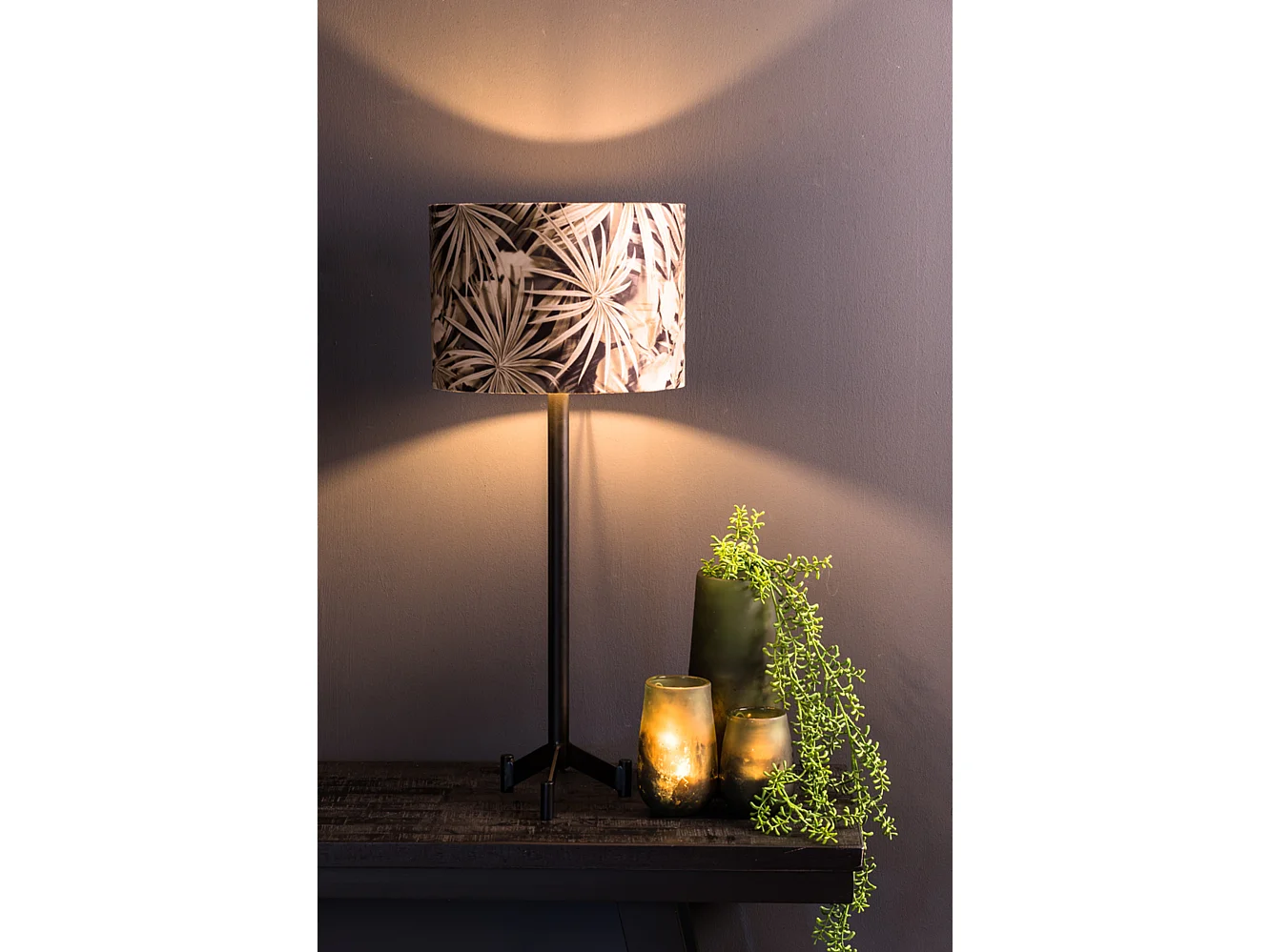 Pied de lampe DENNIS - Ø15,5x50cm - Noir