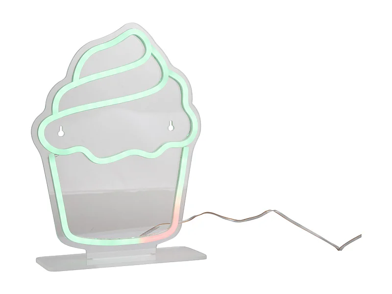 Cupcake à lumière néon changeante de couleur - Multicolore