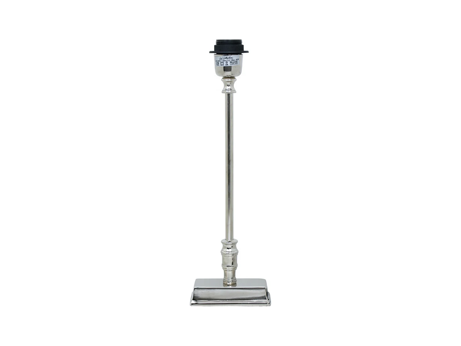 Pied de lampe MEHDI - 12x6x35cm - Argent