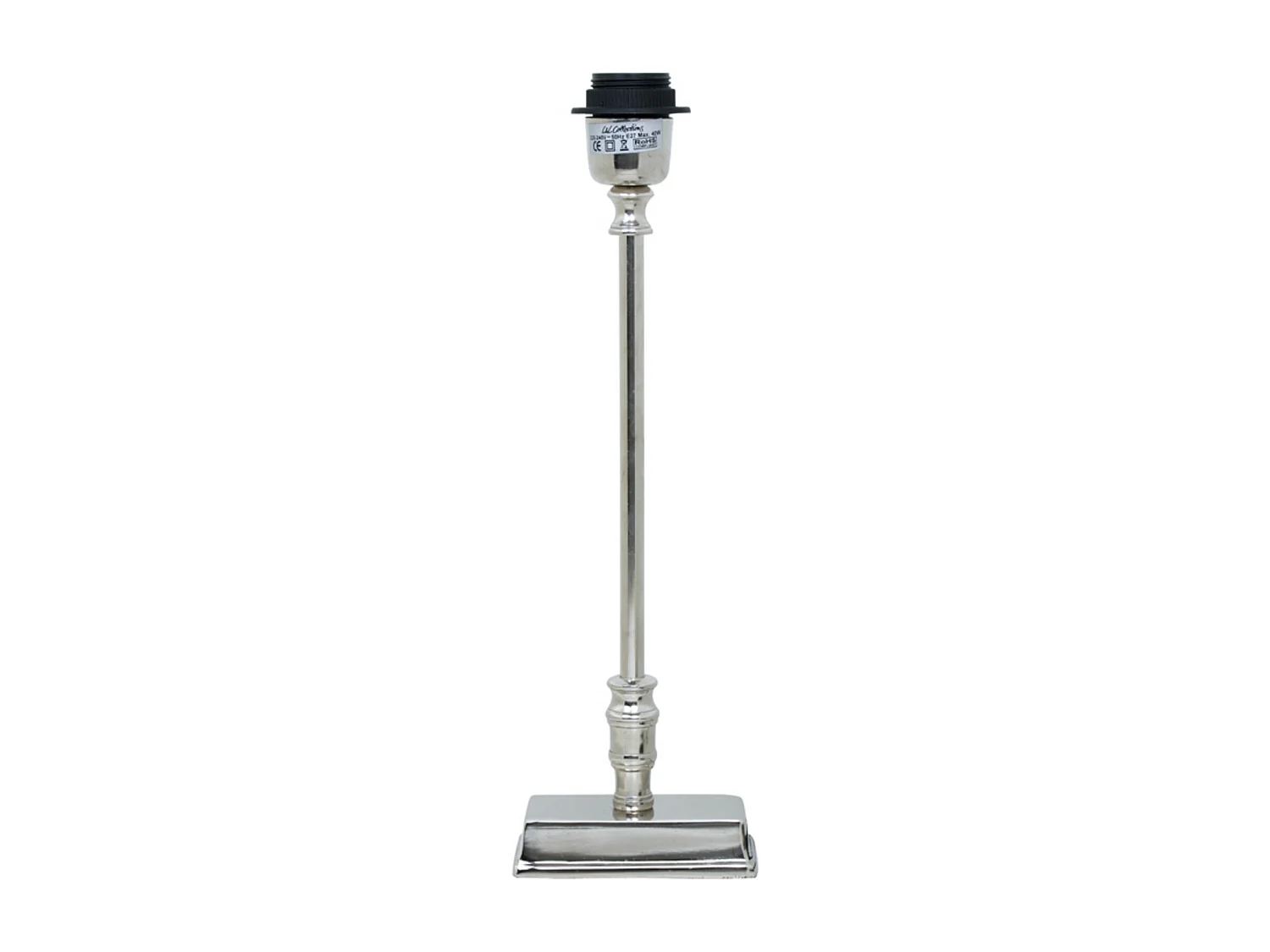 Pied de lampe MEHDI - 12x6x35cm - Argent