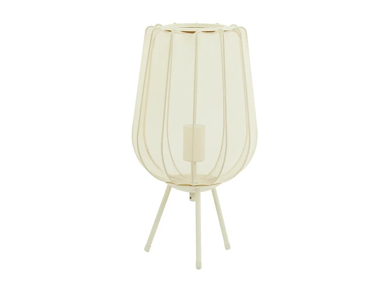 Lámpara de mesa PLUMERIA - Ø25x45cm - Beige