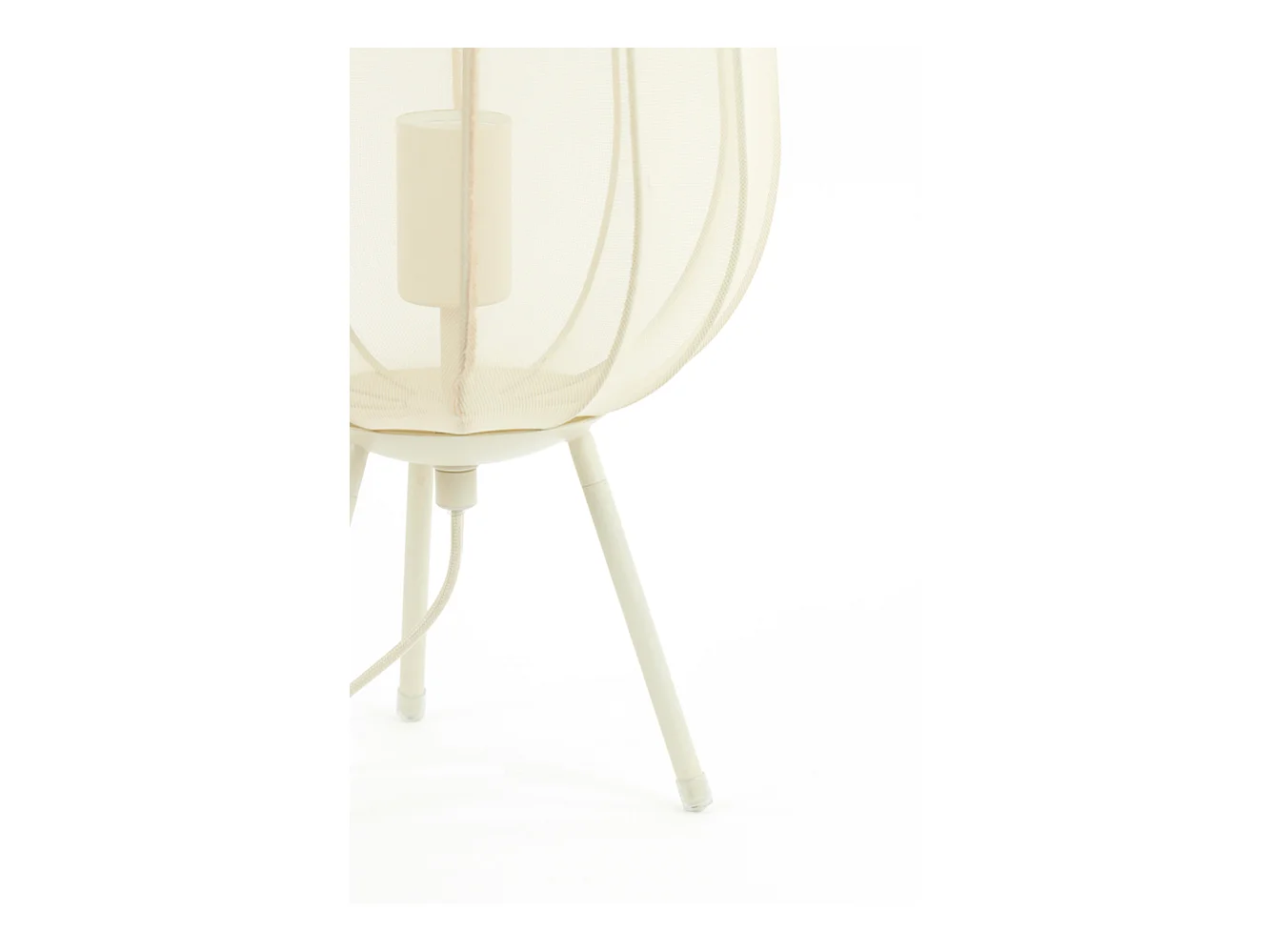 Tafellamp PLUMERIA - Ø25x45cm - Beige