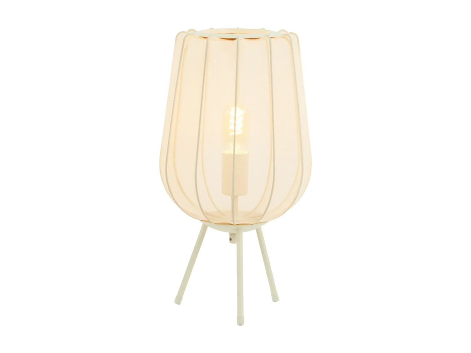 Lampe de table PLUMERIA - Ø25x45cm - Beige