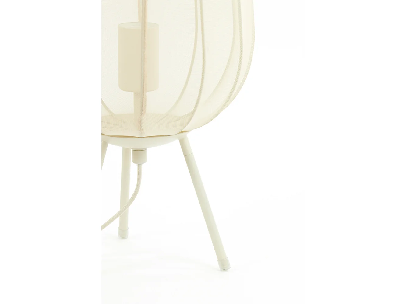 Lampe de table PLUMERIA - Ø25x45cm - Beige