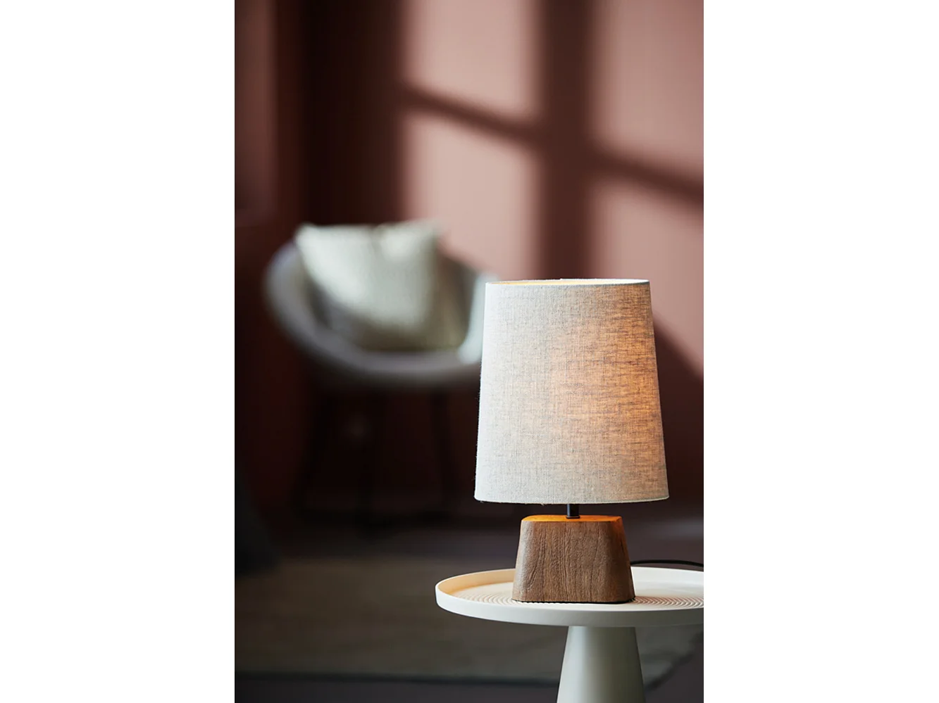 Pied de lampe KARDAN - 11x9x19cm - Marron