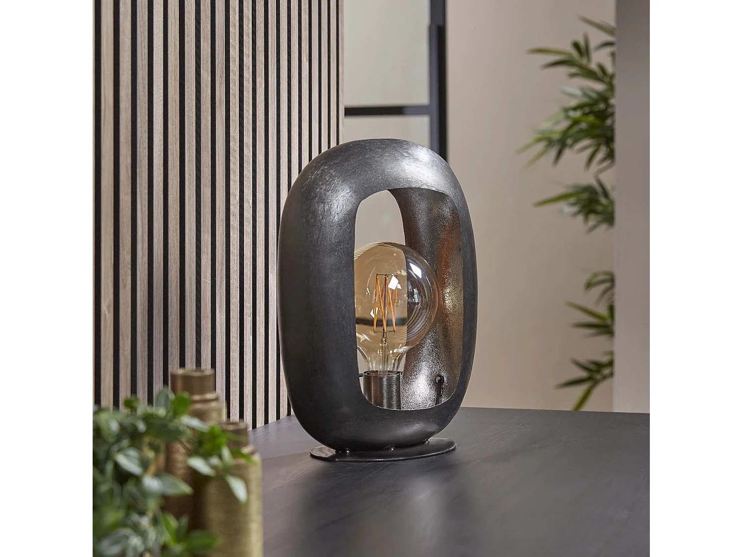 Lampe de table Arch L - Nickel noir