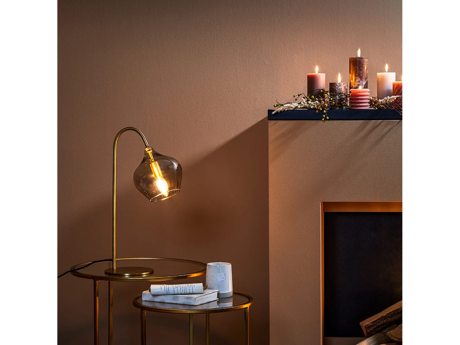 Lampe de table RAKEL - 28x17x50,5cm - Bronze