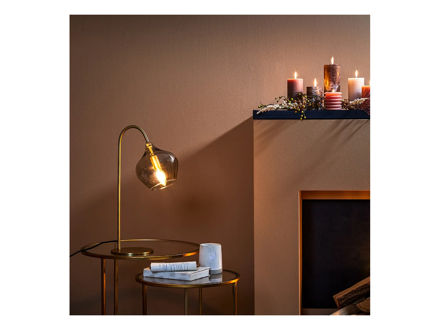Tafellamp RAKEL - 28x17x50.5cm - Brons