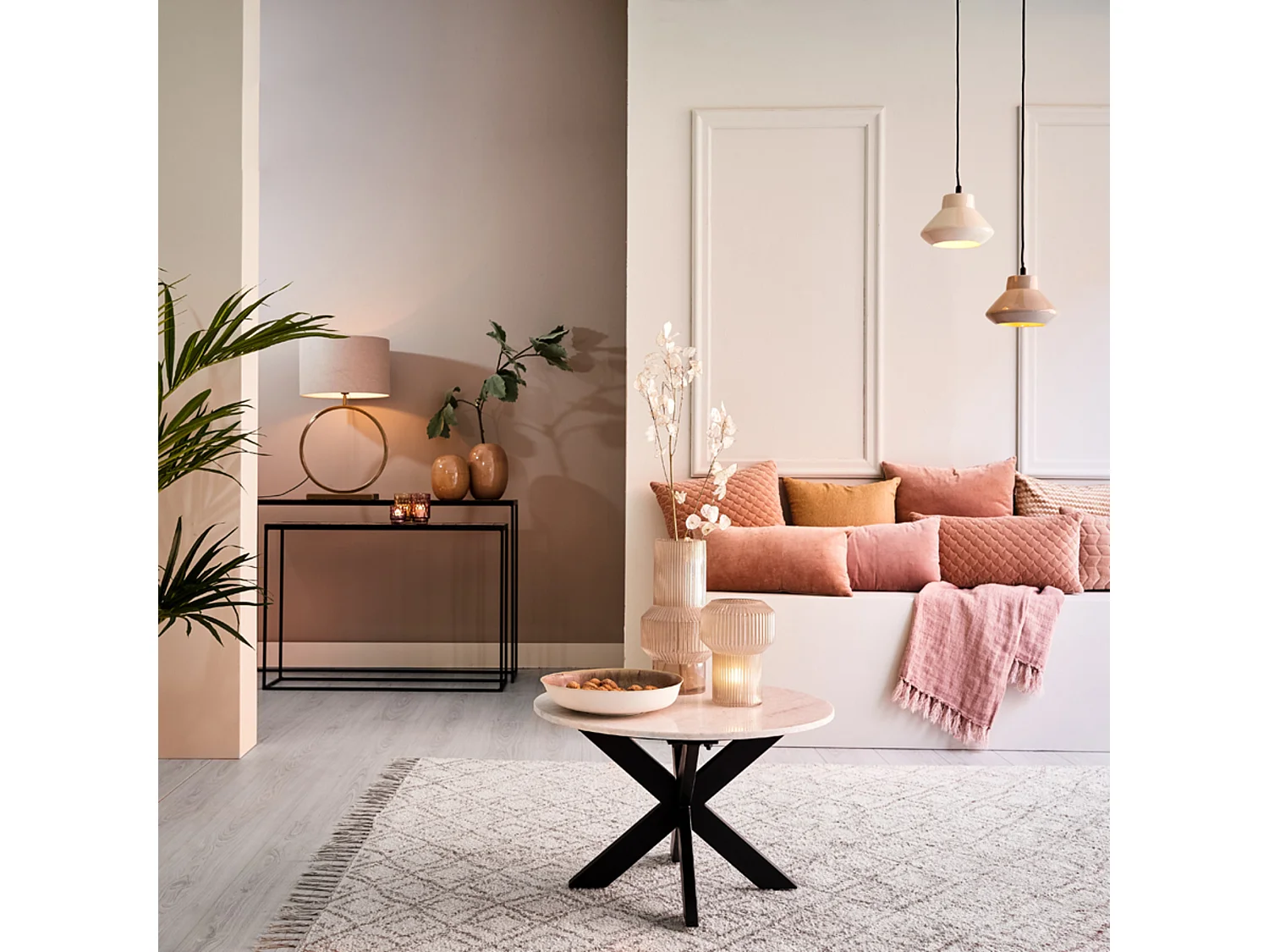 Pied de lampe LIVA - 40x13x47cm - Doré