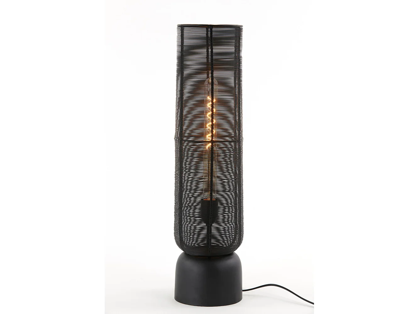 Lámpara de mesa LEZUZA - 15,5x15,5x60,5cm - Negro