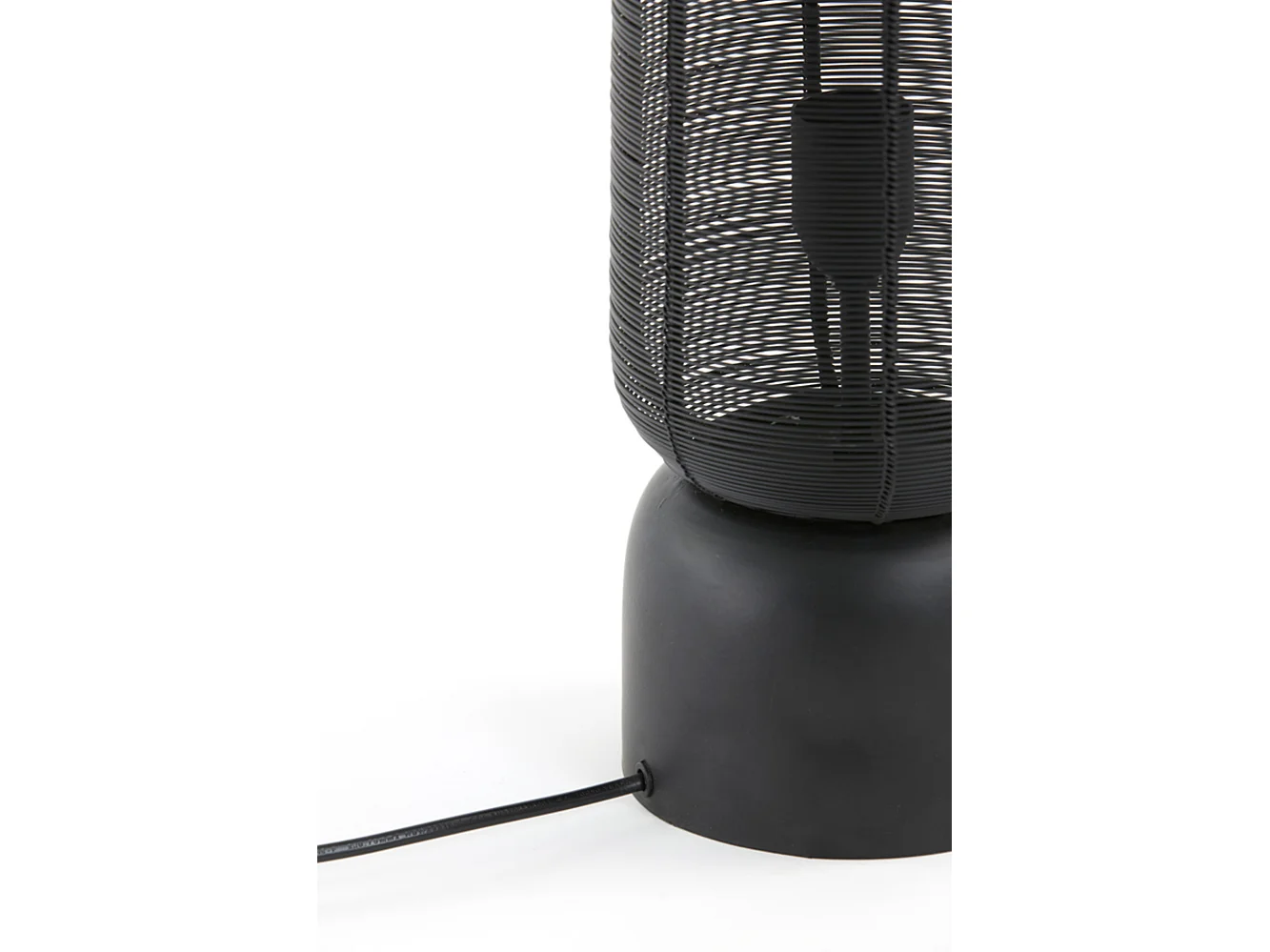 Lámpara de mesa LEZUZA - 15,5x15,5x60,5cm - Negro