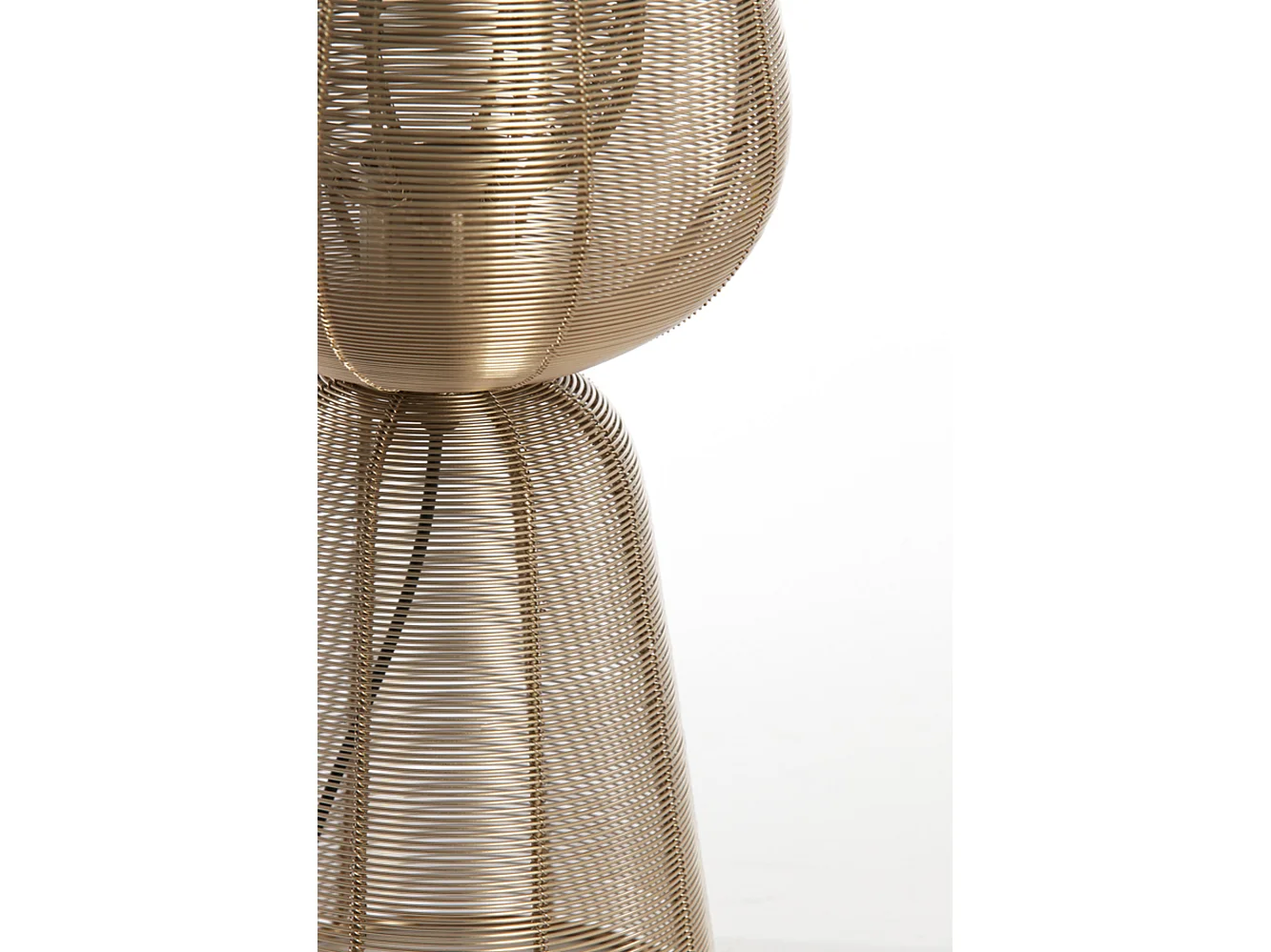 Lampe de table ABOSO - Ø18x42cm - Doré