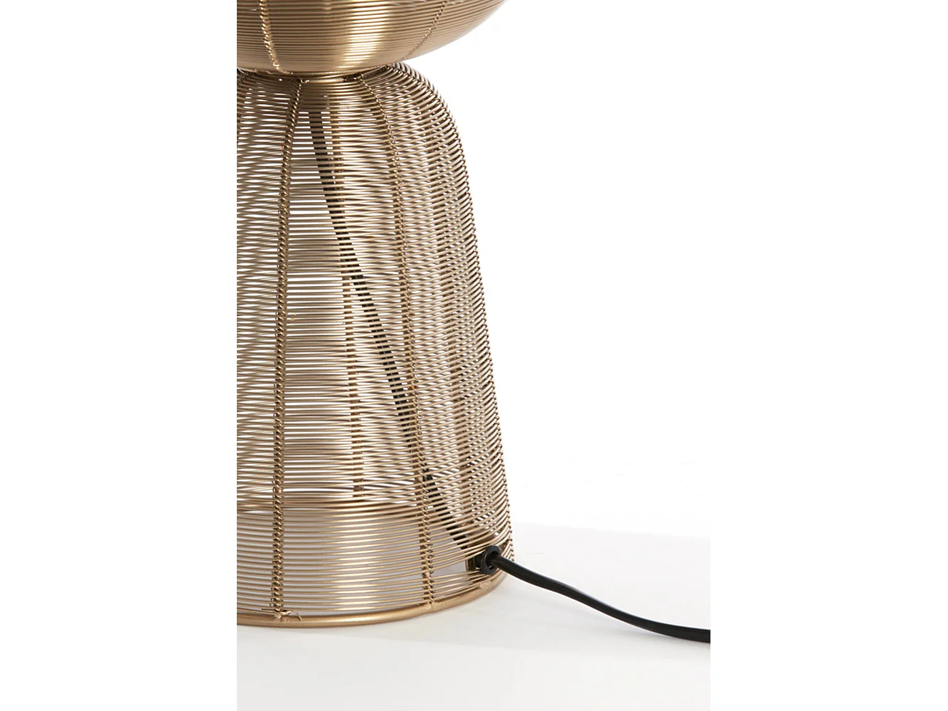 Lampe de table ABOSO - Ø18x42cm - Doré