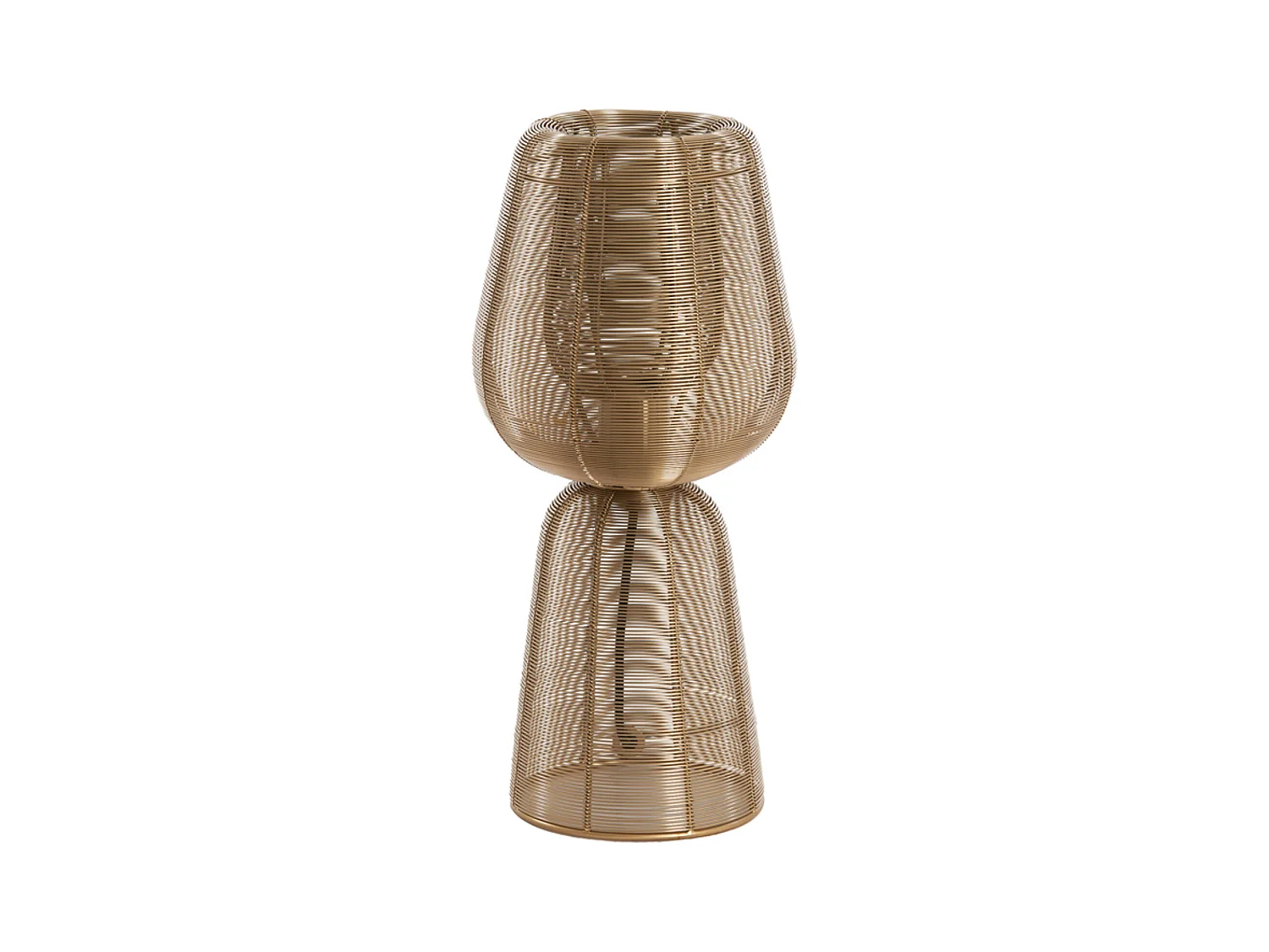 Lampe de table ABOSO - Ø18x42cm - Doré