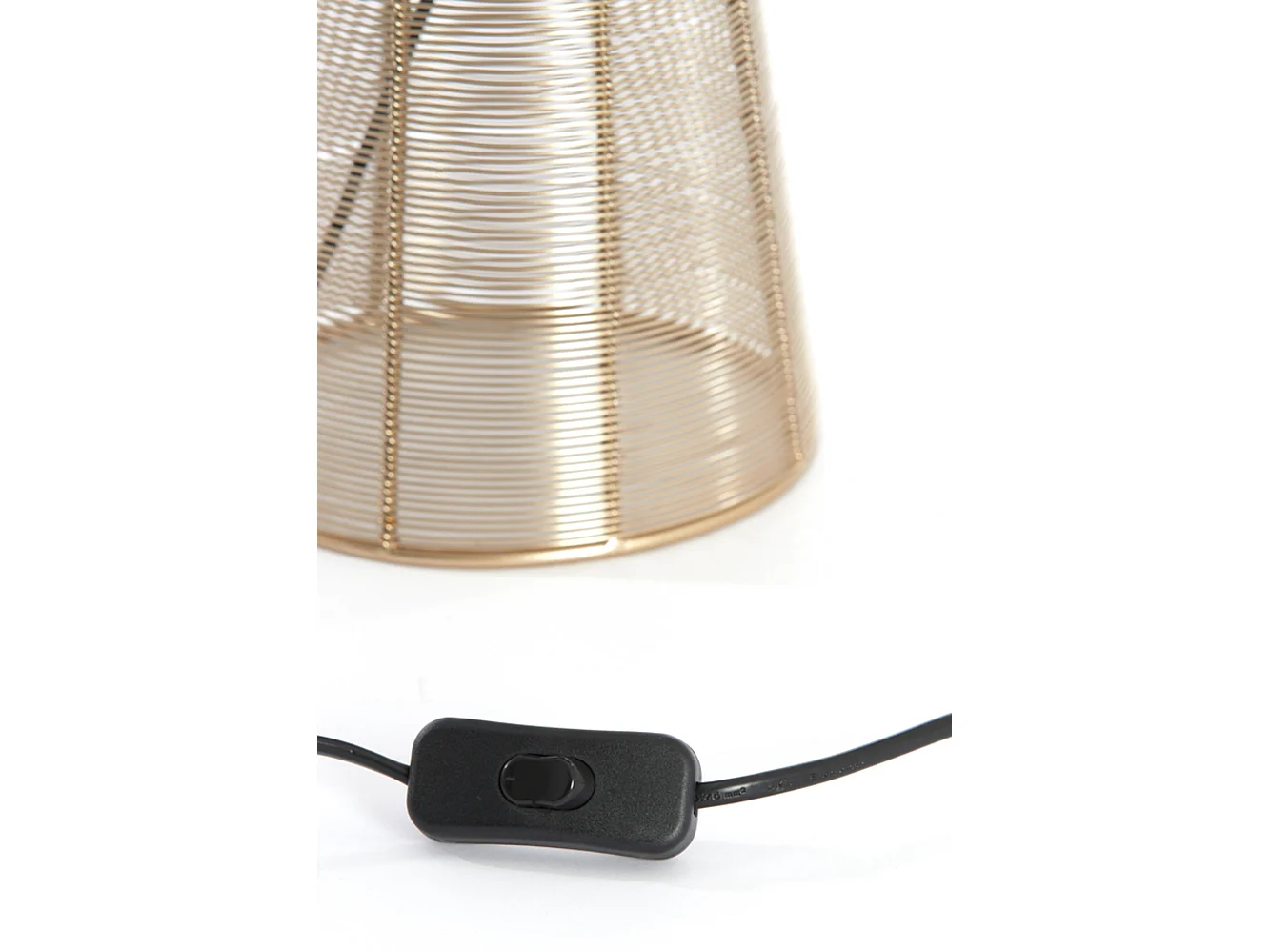 Lampe de table ABOSO - Ø18x42cm - Doré