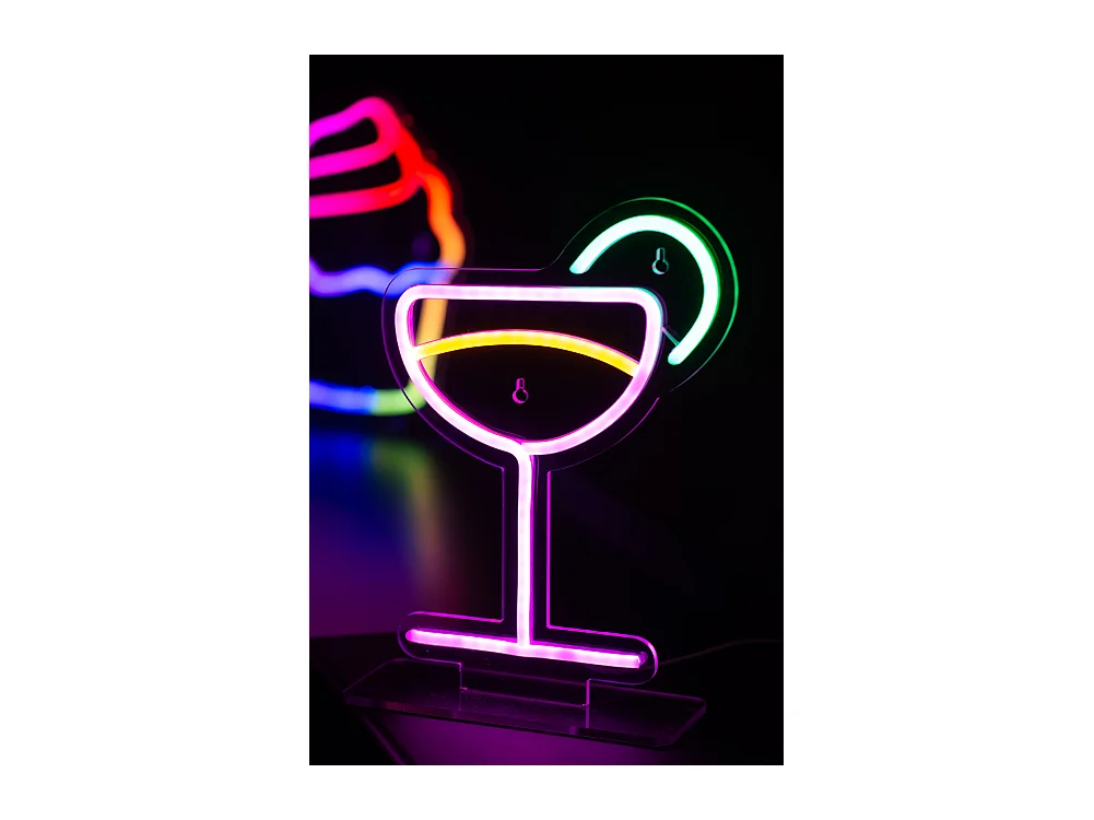 Cocktail néon multicolore