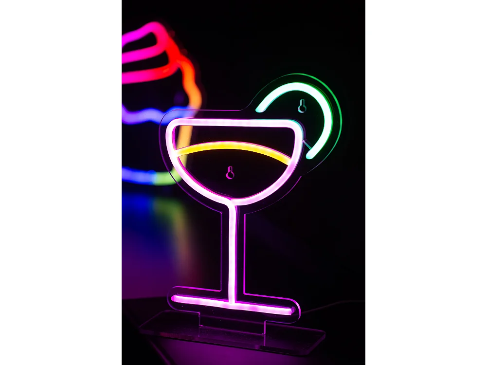 Cocktail néon multicolore