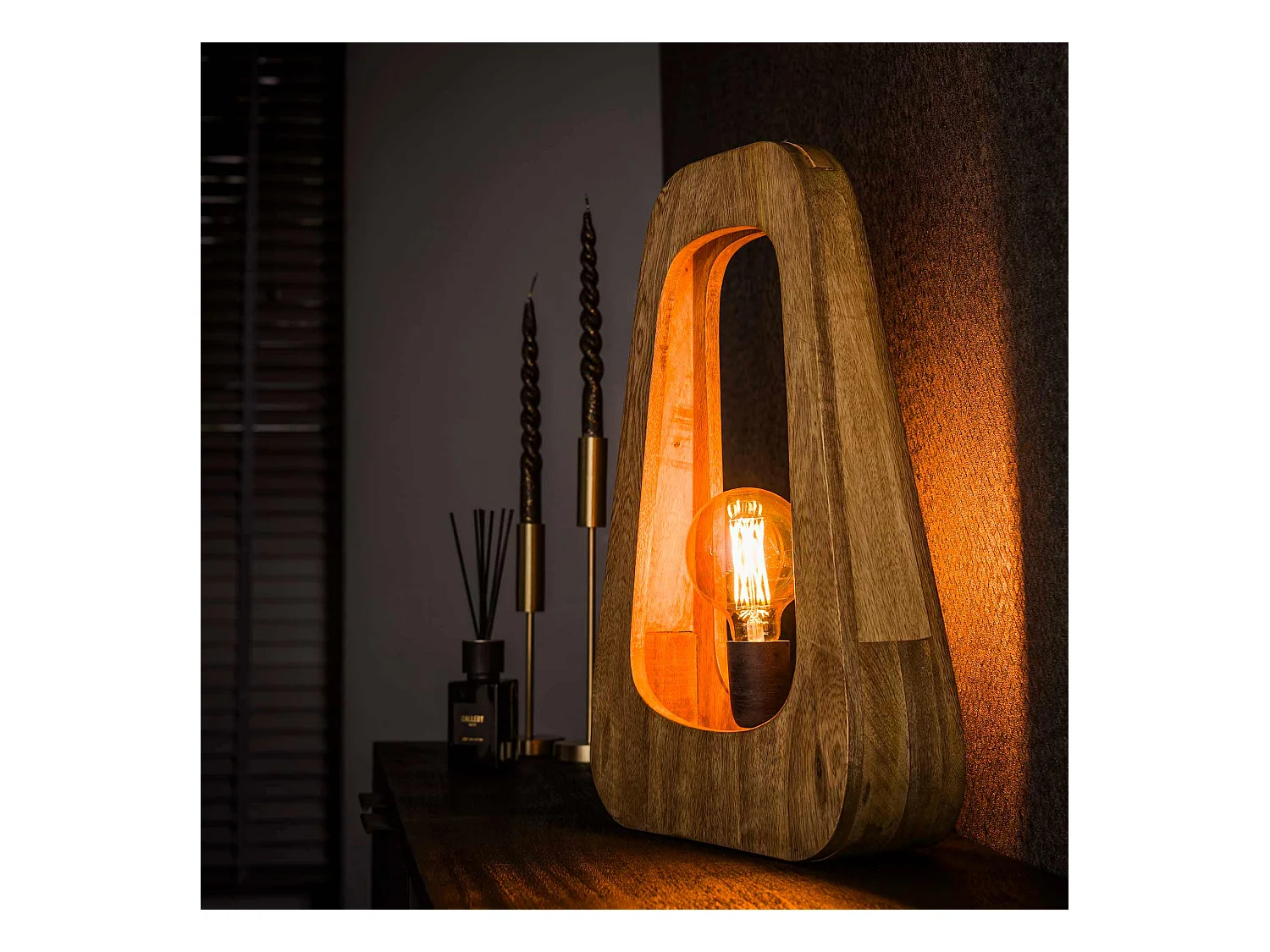 Lampe de table 1L Bray - Manguier massif naturel