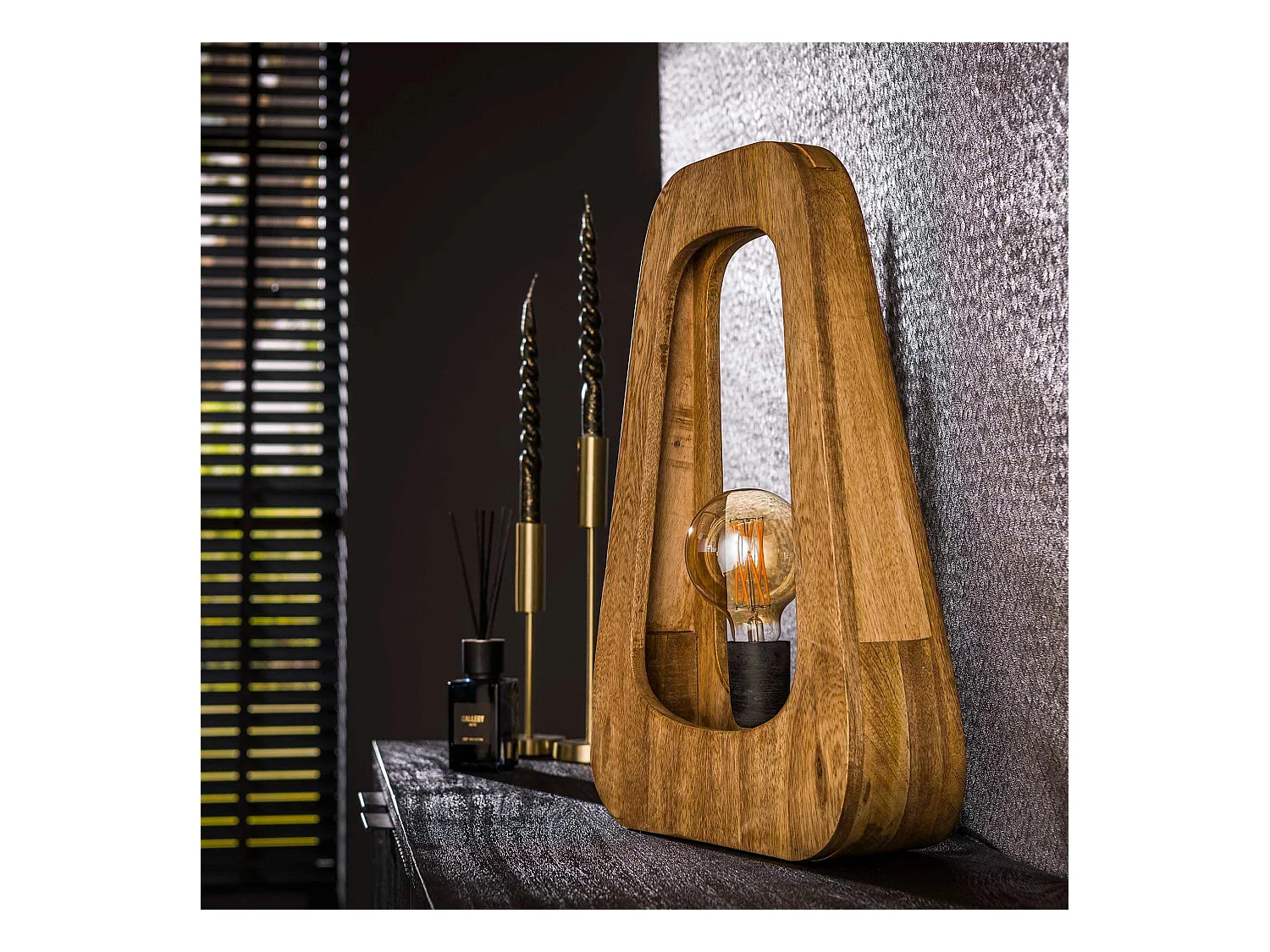 Lampe de table 1L Bray - Manguier massif naturel