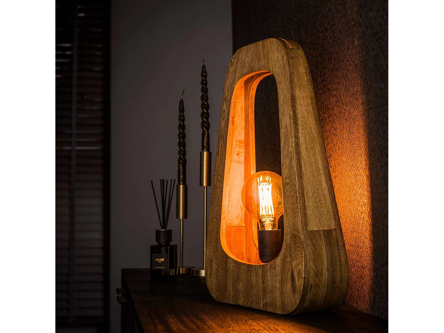 Lampe de table 1L Bray - Manguier massif naturel