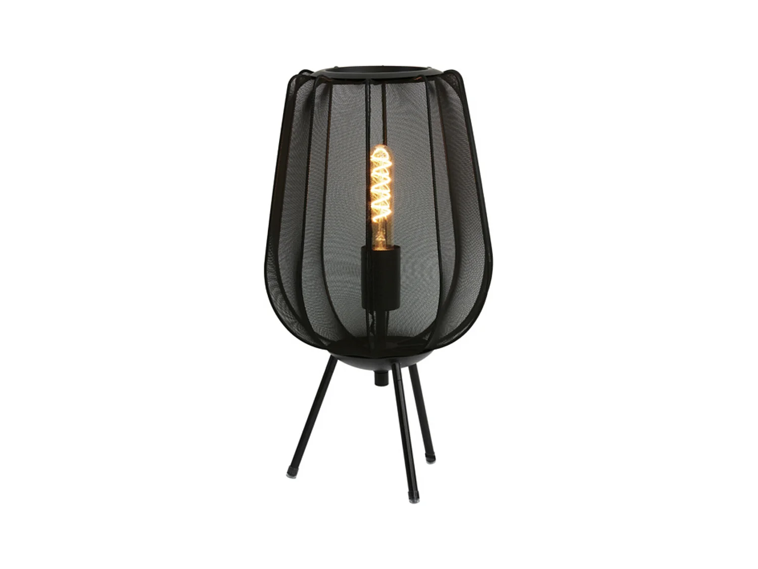 Lampe de table PLUMERIA - Ø25x45cm - Noir