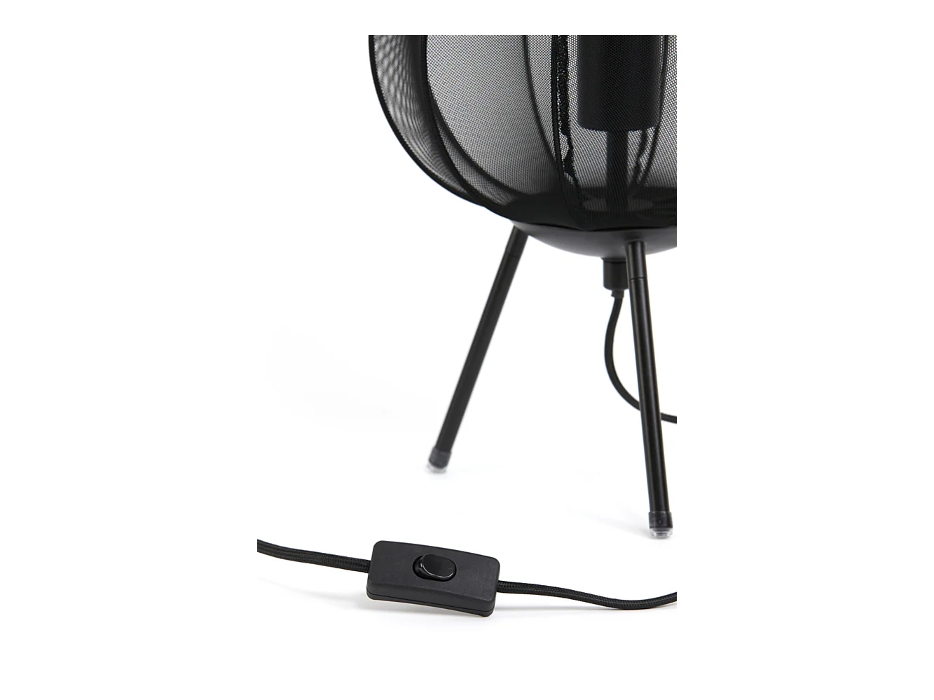 Lampe de table PLUMERIA - Ø25x45cm - Noir