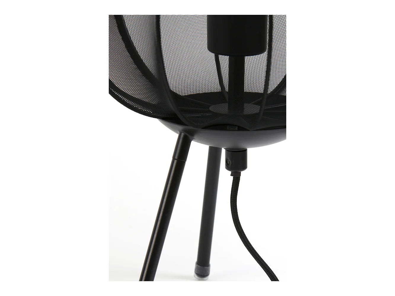 Lampe de table PLUMERIA - Ø25x45cm - Noir