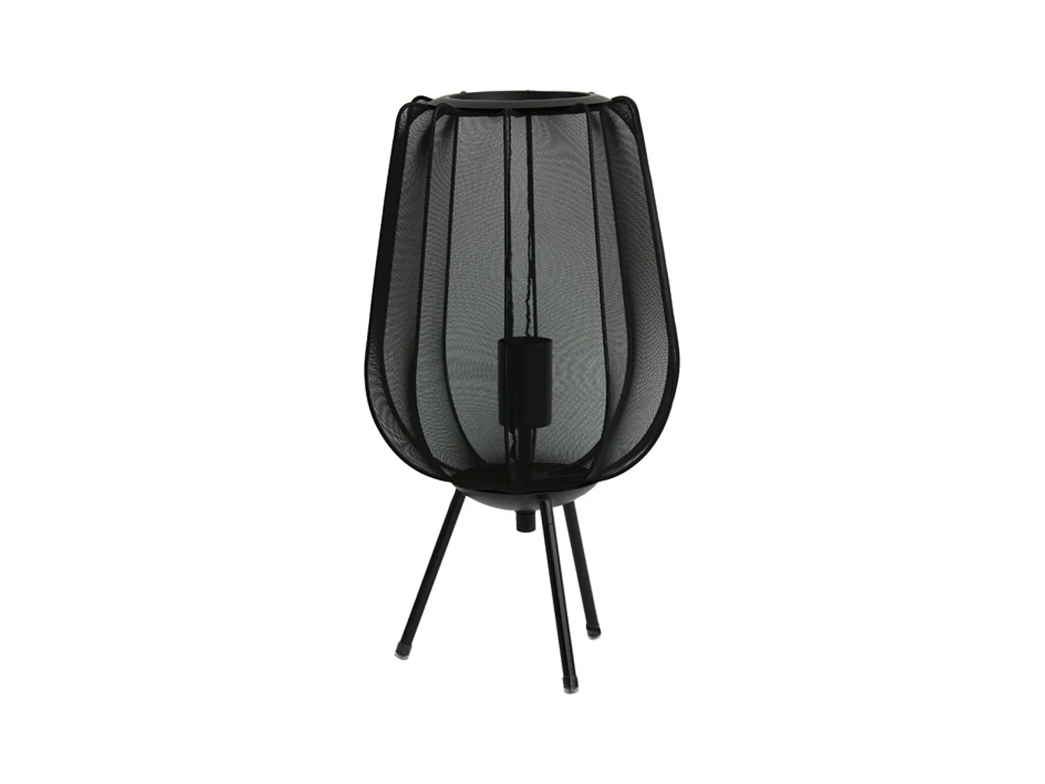 Lampe de table PLUMERIA - Ø25x45cm - Noir