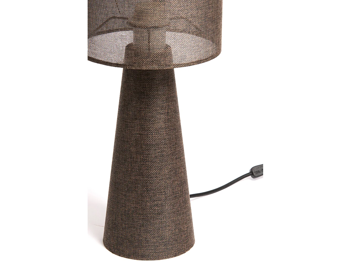 Lampe de table MICKY - Ø20x58cm - Marron