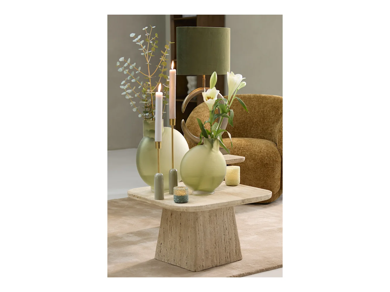 Pied de lampe LUNE - 36x18x50cm - Bronze