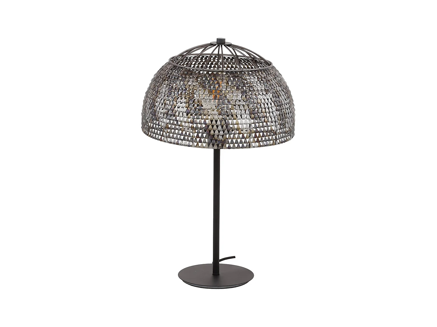 Lampe de table Ø35 Armor Open - Noir Marron