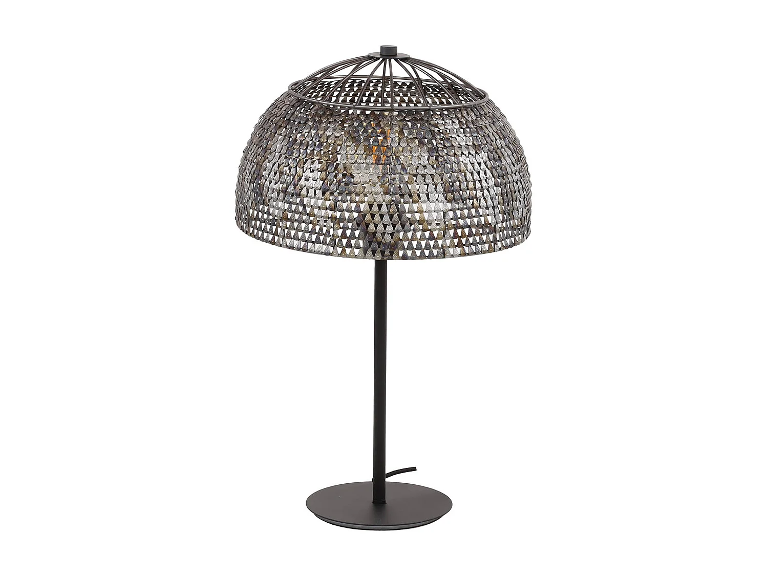 Lampe de table Ø35 Armor Open - Noir Marron