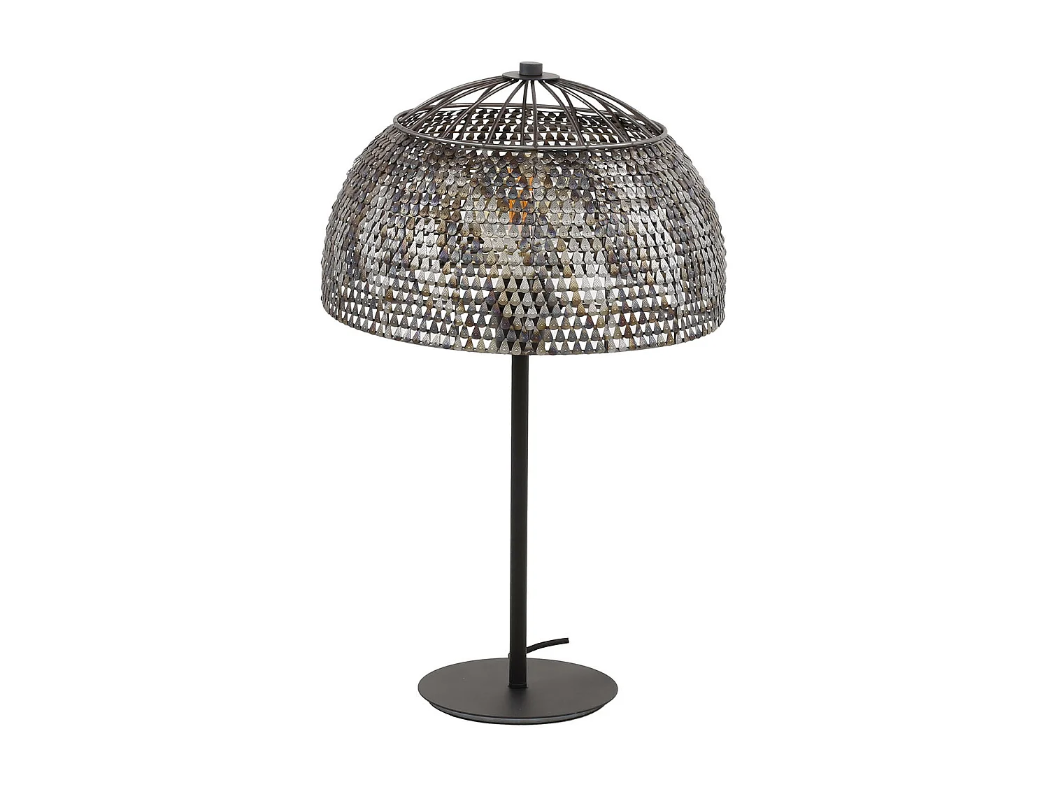 Lampe de table Ø35 Armor Open - Noir Marron