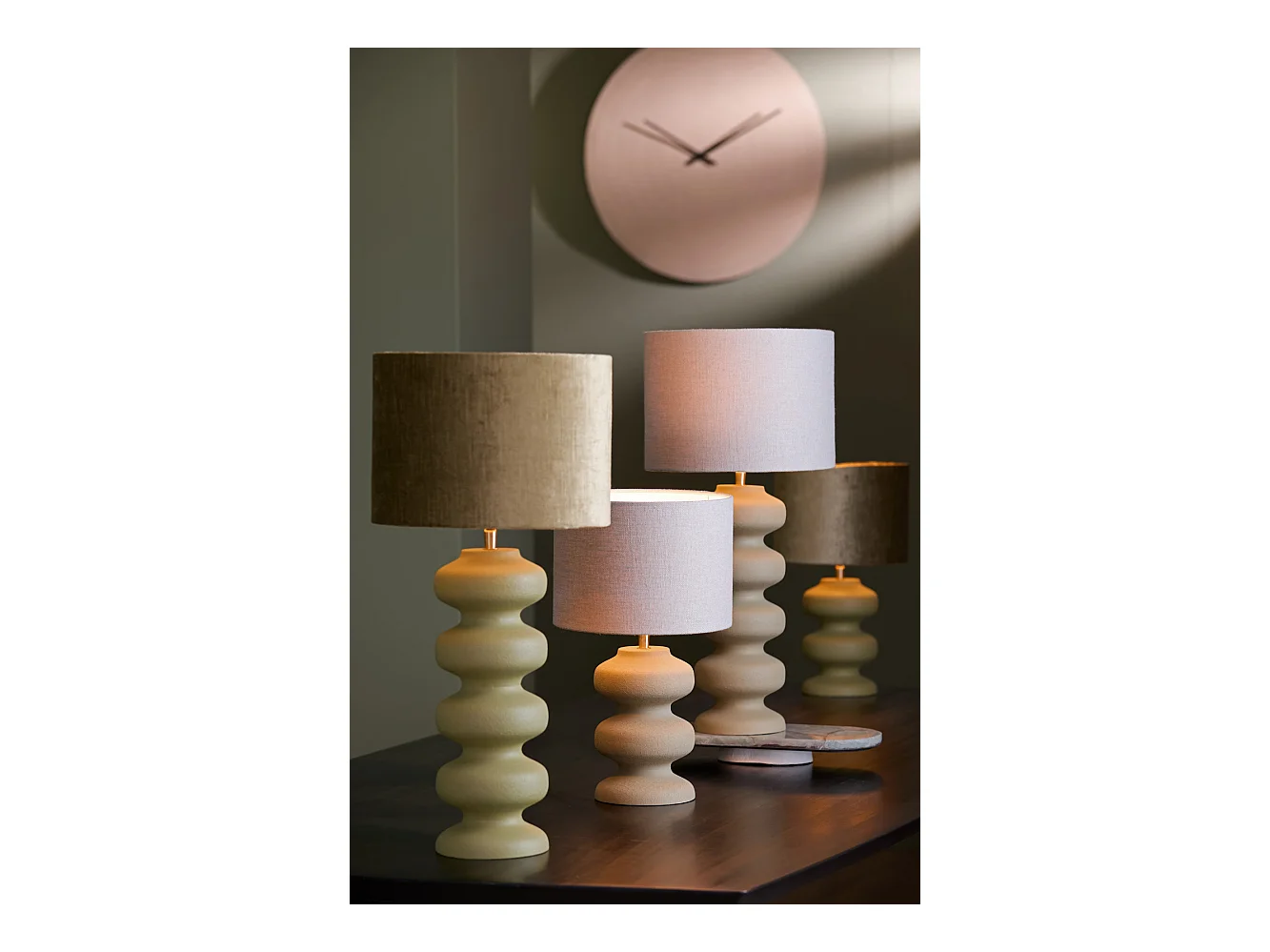 Pied de lampe SOROCA - Ø15x24cm - Marron