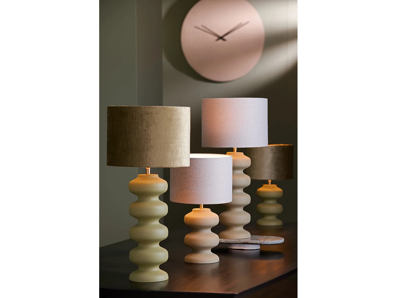 Pied de lampe SOROCA - Ø15x24cm - Marron