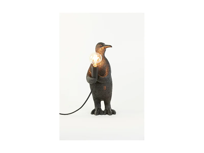 Lampe de table PENGUIN - 16x13x34cm - Noir