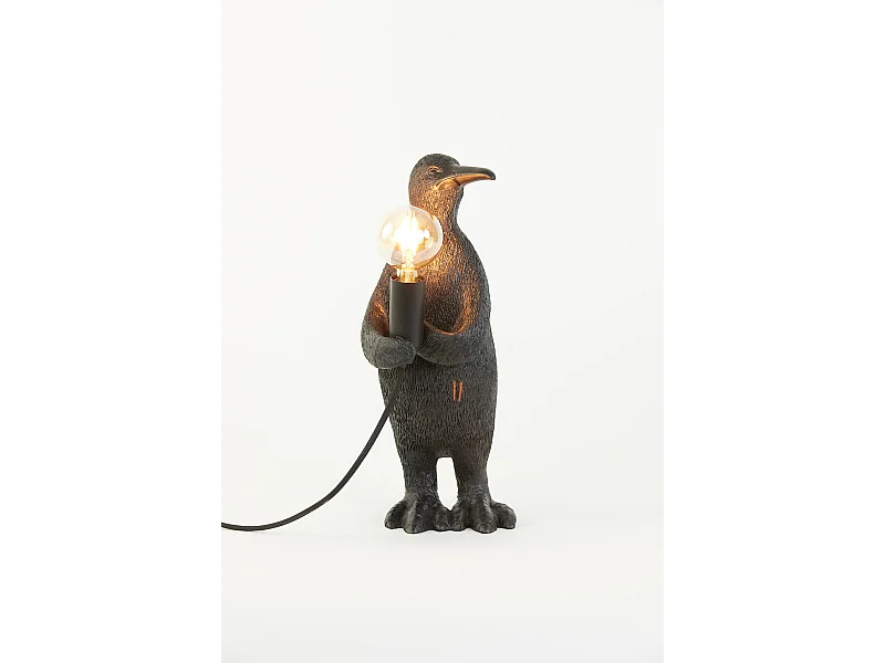 Lampe de table PENGUIN - 16x13x34cm - Noir
