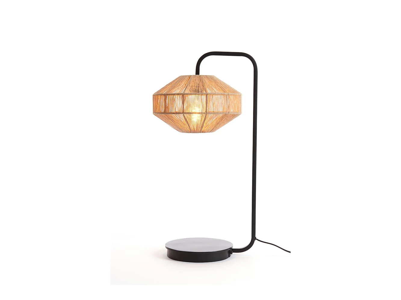 Tischlampe LYRA - Ø26x60cm - Braun