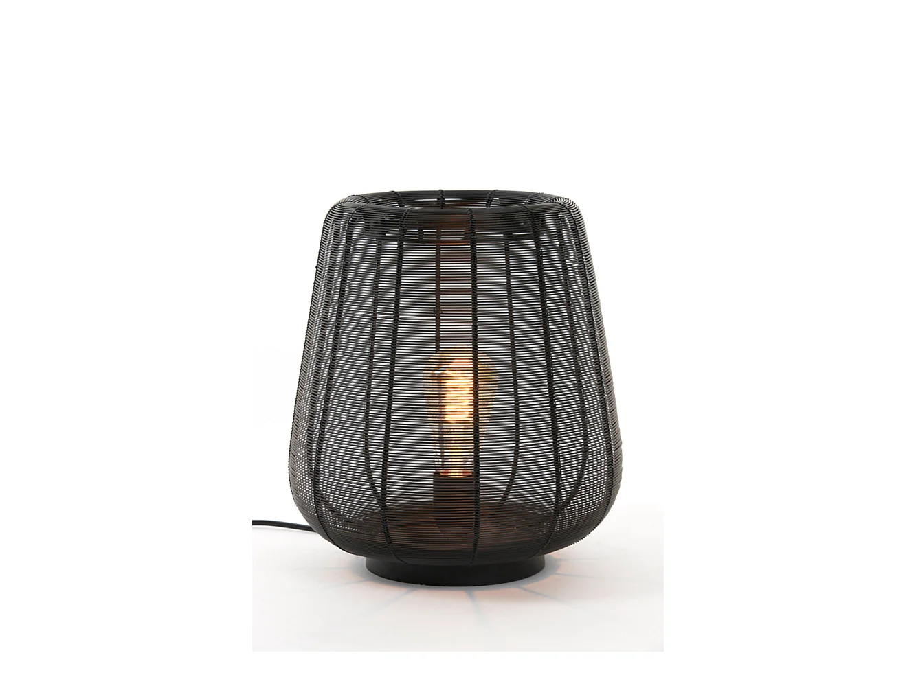 Lampe de table ADETA - Ø29x31,5cm - Noir