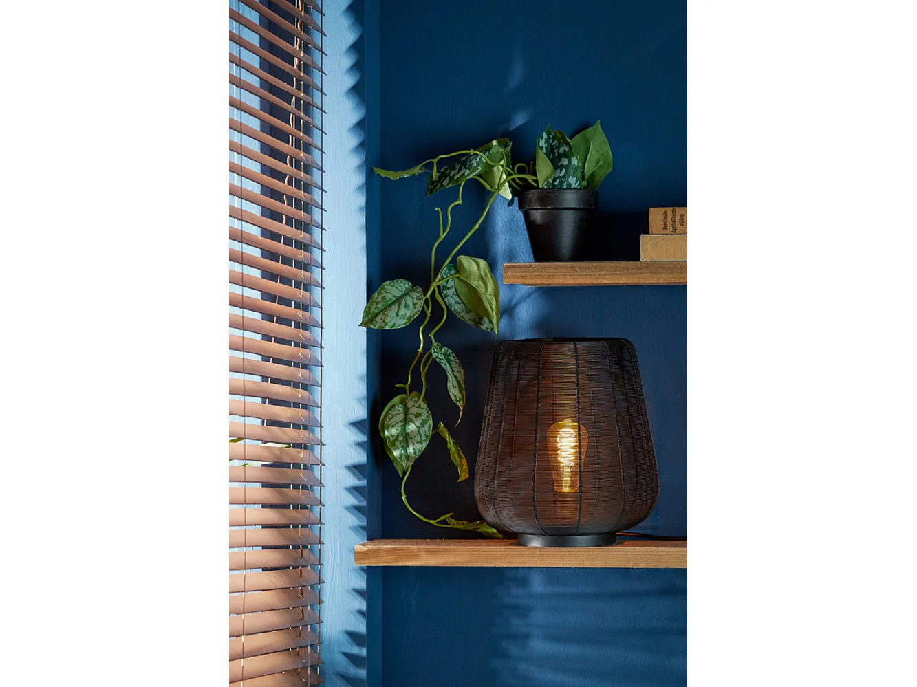 Lampe de table ADETA - Ø29x31,5cm - Noir