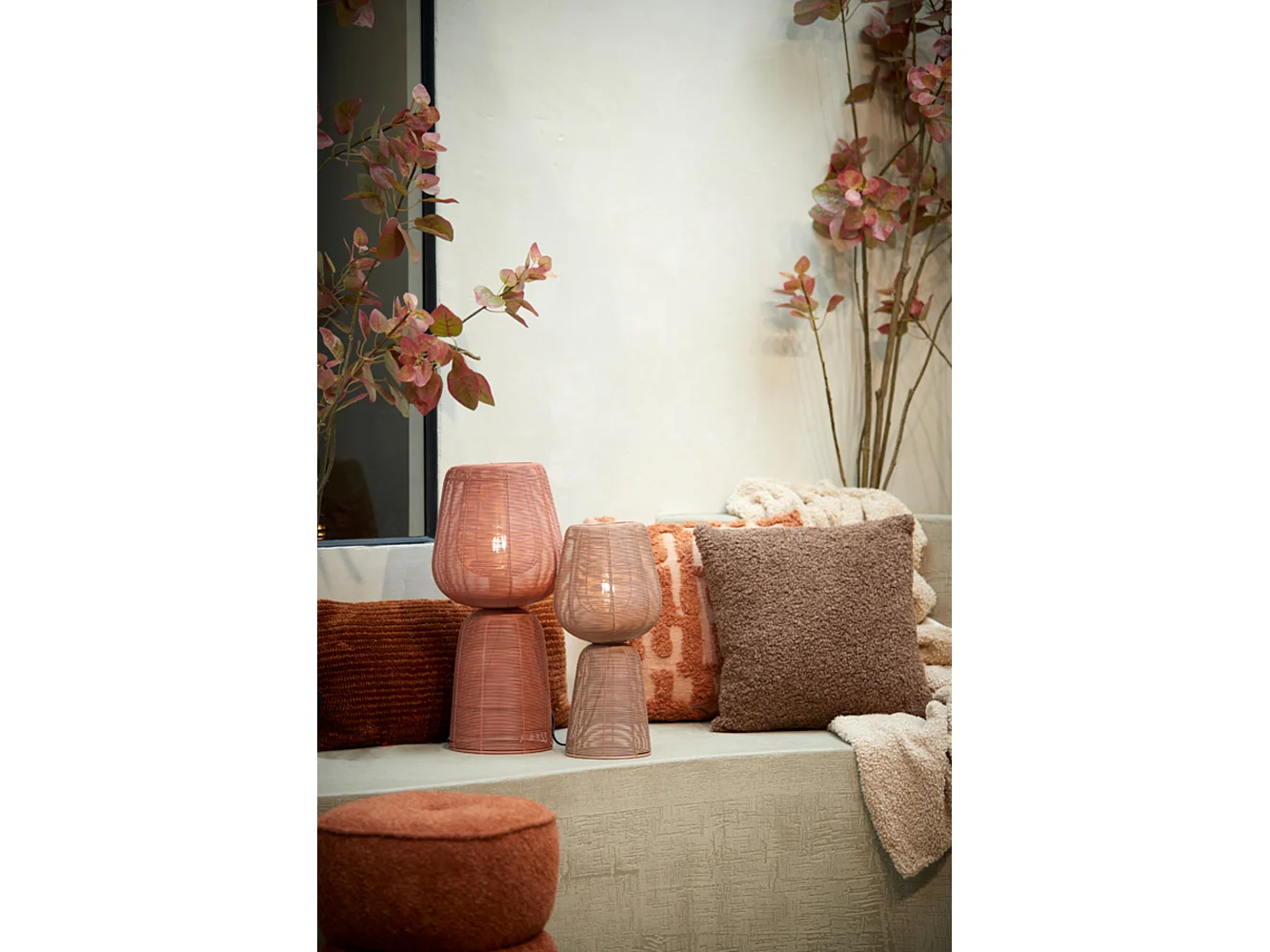 Lampe de table ABOSO - Ø24x54cm - Rouge