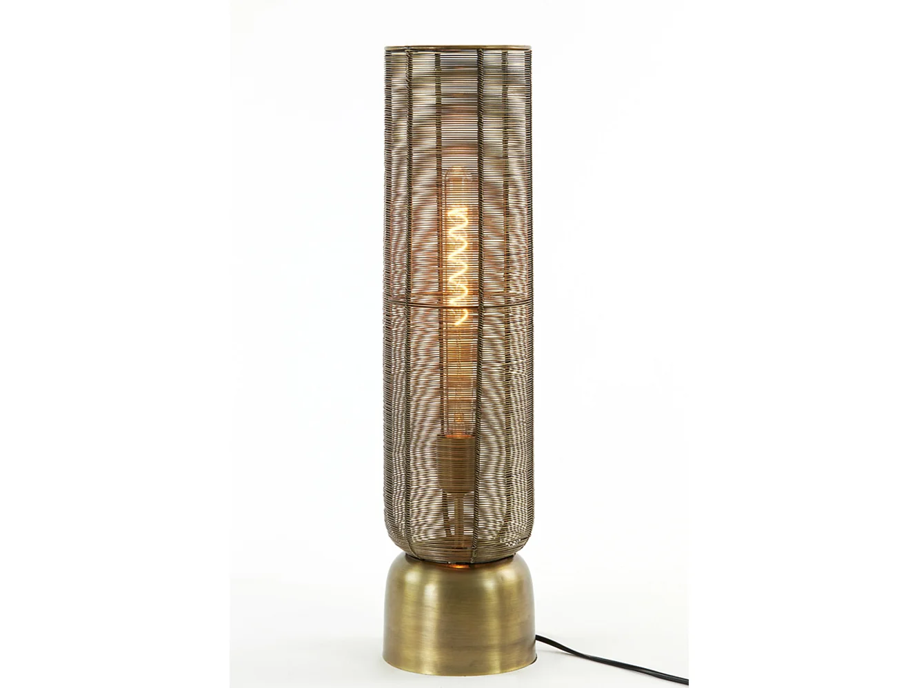 Lámpara de mesa LEZUZA - 15,5x15,5x60,5cm - Bronce